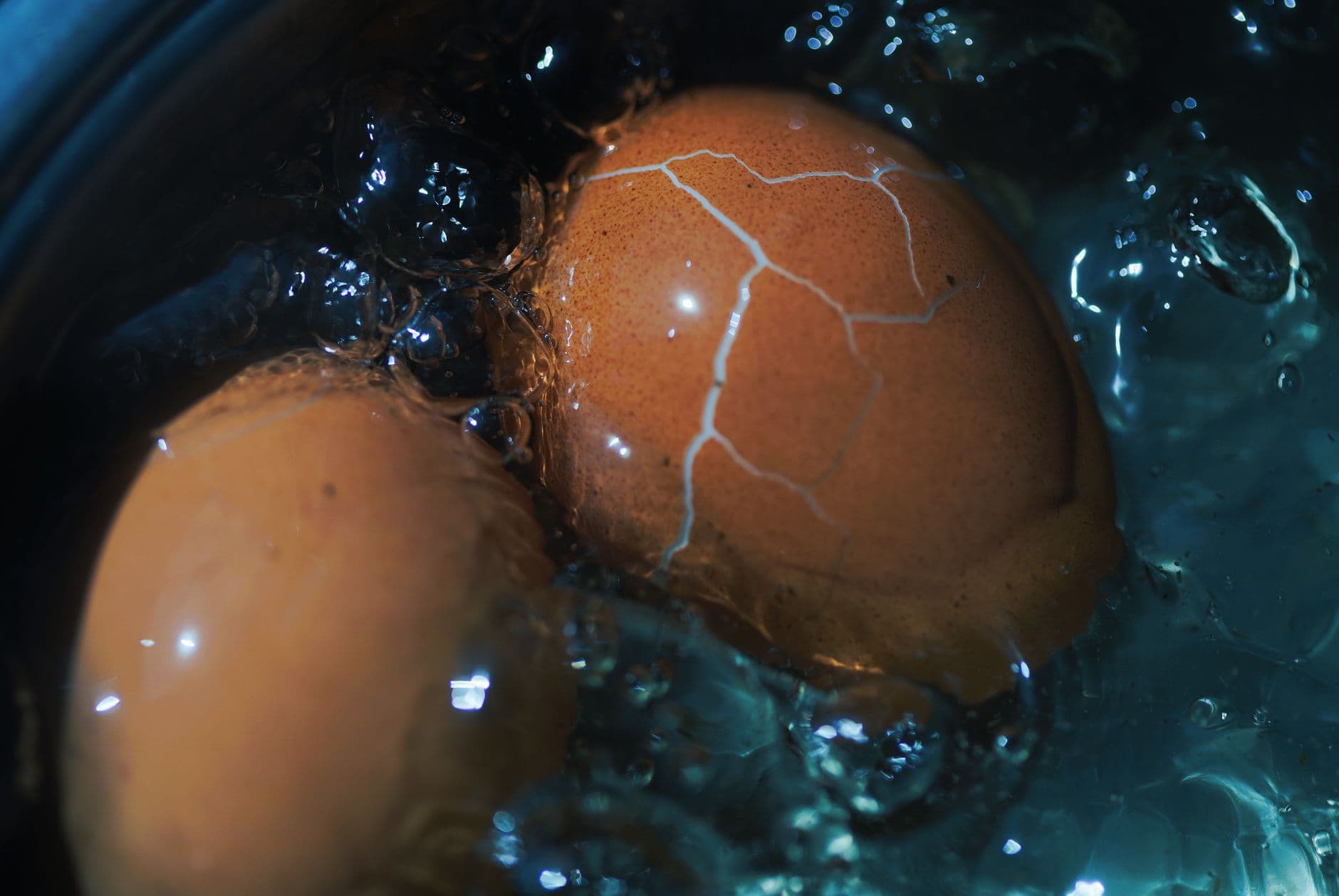 Harissa marinated hard boiled eggs