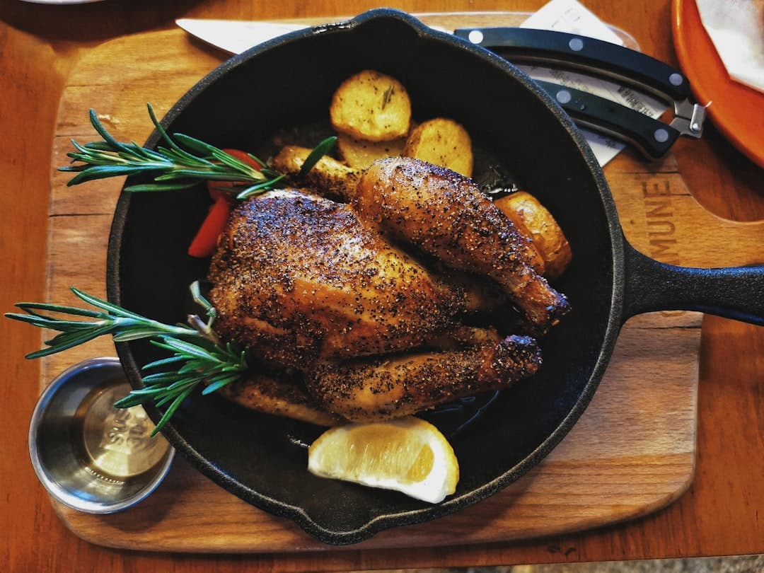 Roasted half chicken